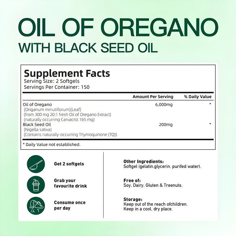 Oregano oil capsules