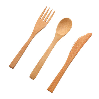 Eco-friendly Bamboo knife fork and spoon Set