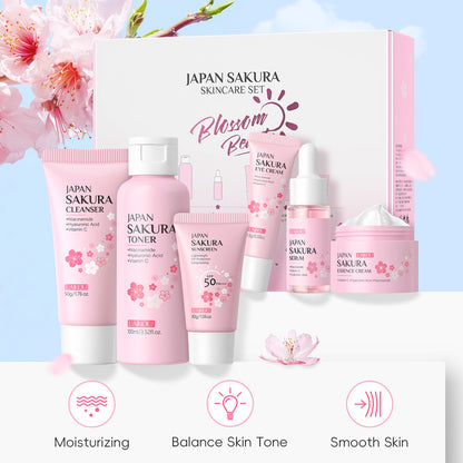 Cherry Blossom Skincare Six-piece Set