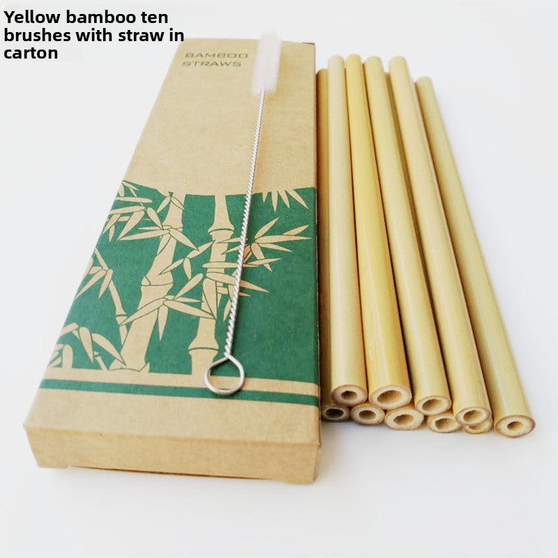 Eco-Friendly Natural Bamboo Straw Set