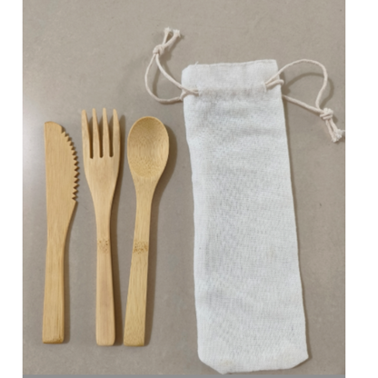 Eco-friendly Bamboo knife fork and spoon Set