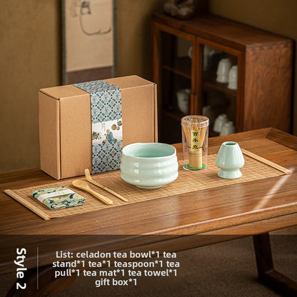 Eco-friendly Song Dynasty Bamboo Matcha Tea Whisk Set