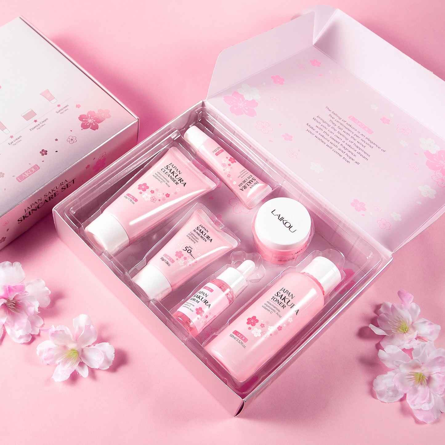 Cherry Blossom Skincare Six-piece Set