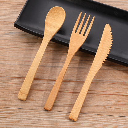Eco-friendly Bamboo knife fork and spoon Set