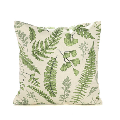 Eco-friendly Floral Bamboo Linen Pillow Cover