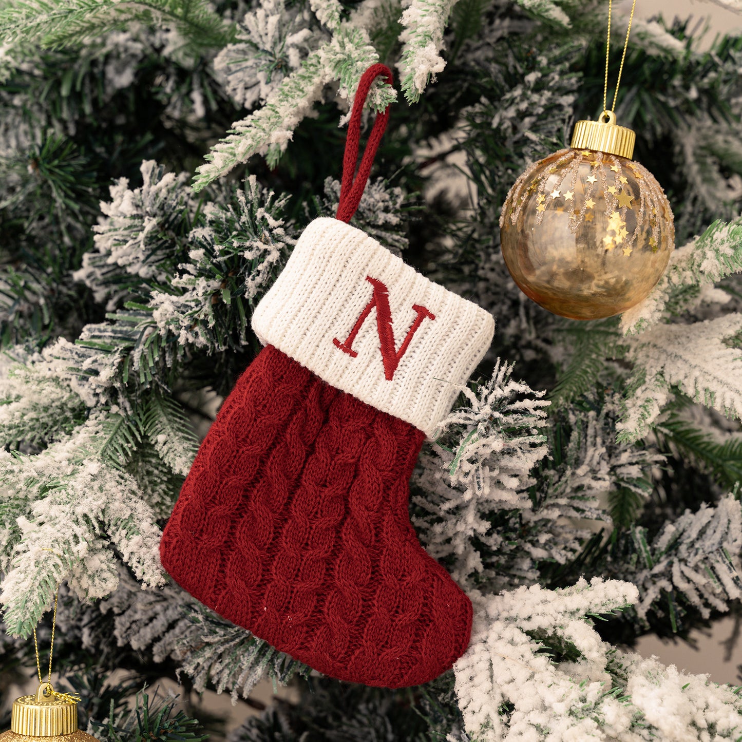 Letter Christmas Stocking Creative Hanging Ornament