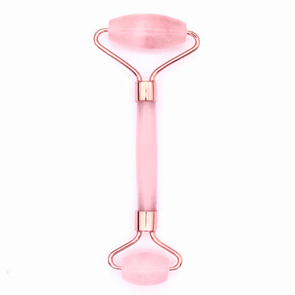 Pink Crystal Facial Roller Jade Set