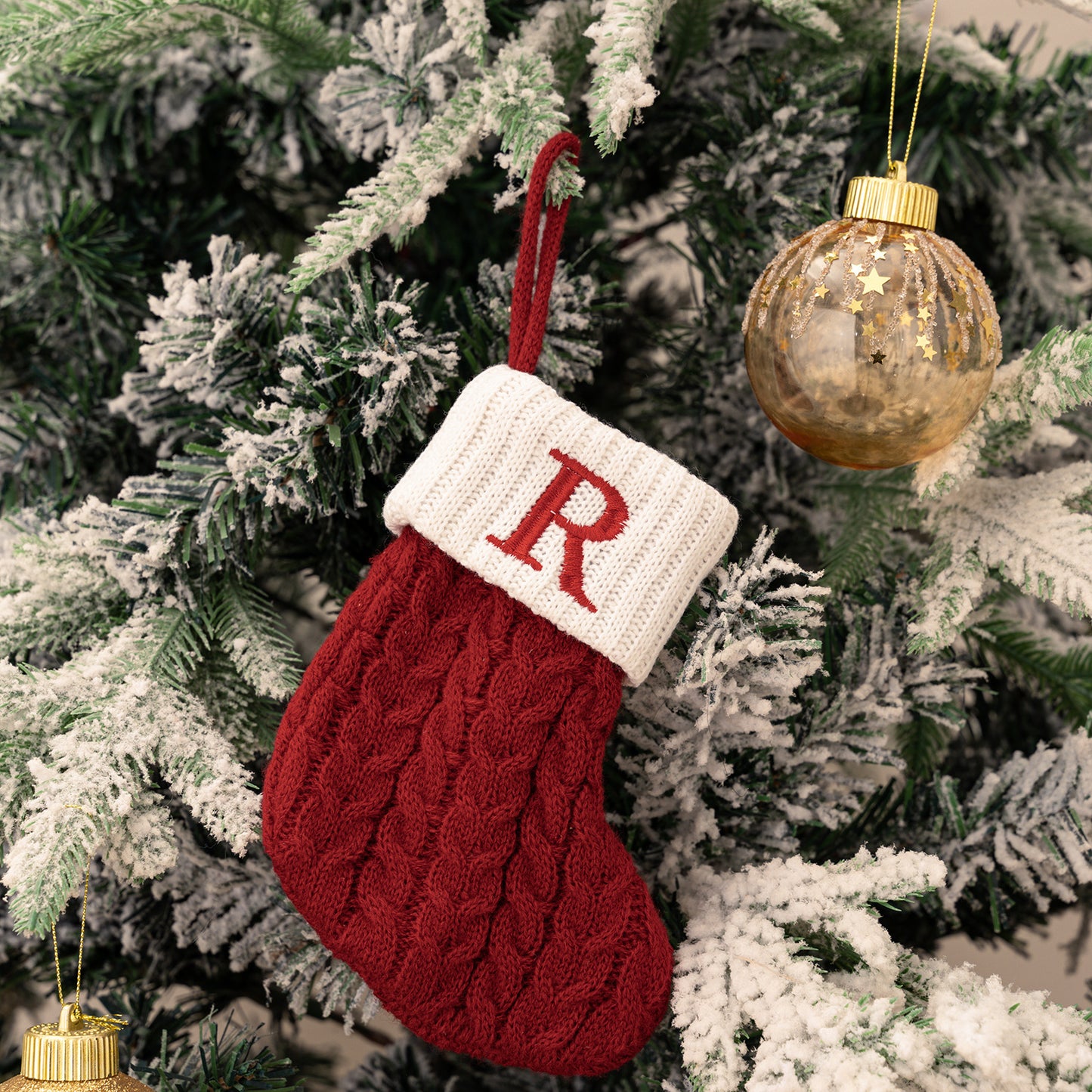 Letter Christmas Stocking Creative Hanging Ornament