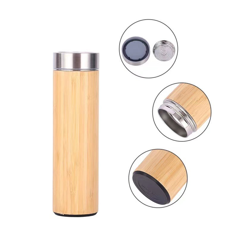 Eco-friendly Natural Bamboo Stainless Steel Insulated Cup