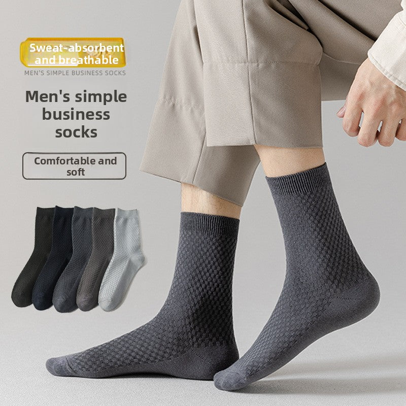 Eco-friendly Bamboo Fiber Men's sweat-absorbing socks