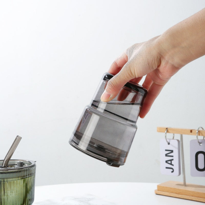 Eco-friendly Trendy Bamboo Glass Cup with Straw and Sleeve