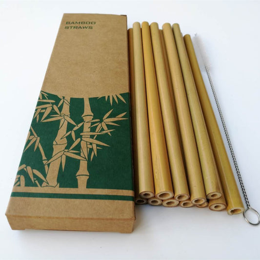 Eco-Friendly Natural Bamboo Straw Set