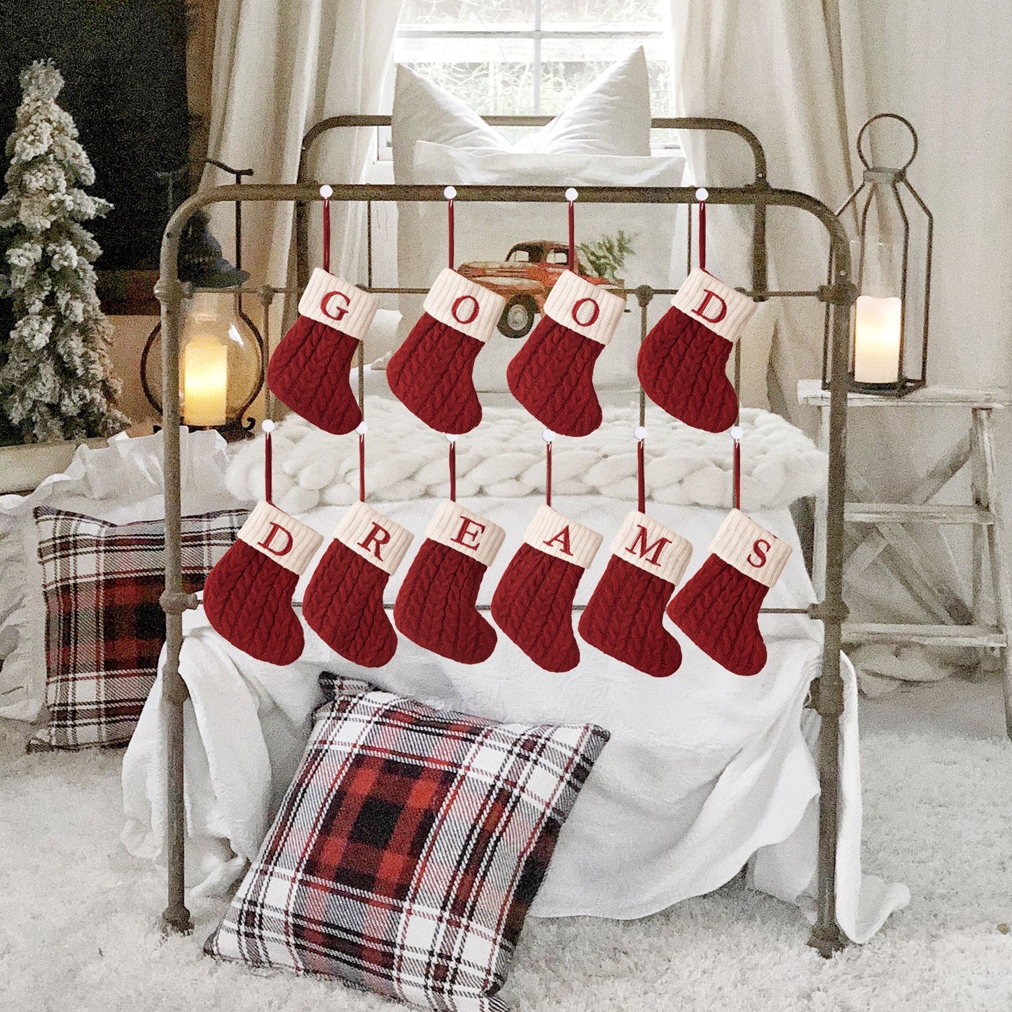 Letter Christmas Stocking Creative Hanging Ornament