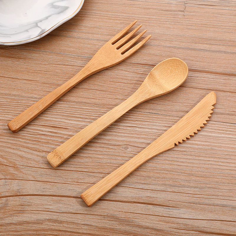 Eco-friendly Bamboo knife fork and spoon Set