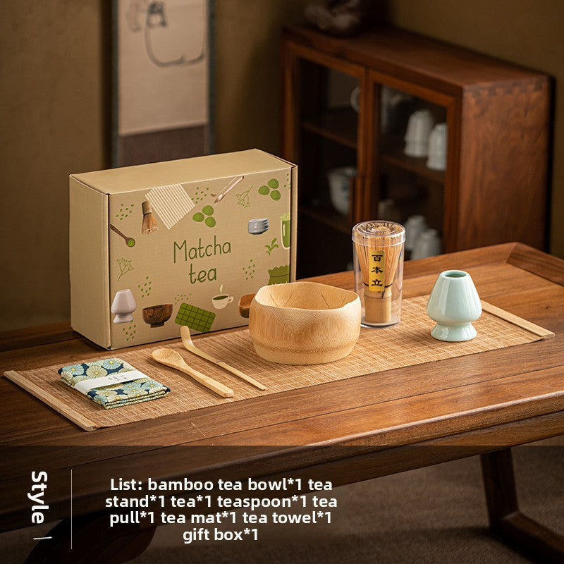 Eco-friendly Song Dynasty Bamboo Matcha Tea Whisk Set