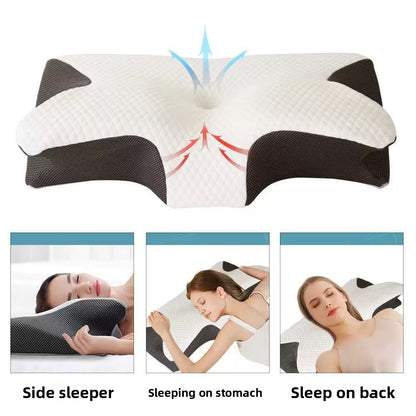 Butterfly-shaped horn neck pillow- Ergonomic Orthopaedic neck support pillow