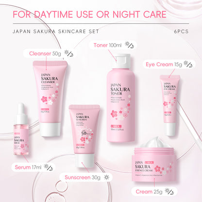 Cherry Blossom Skincare Six-piece Set
